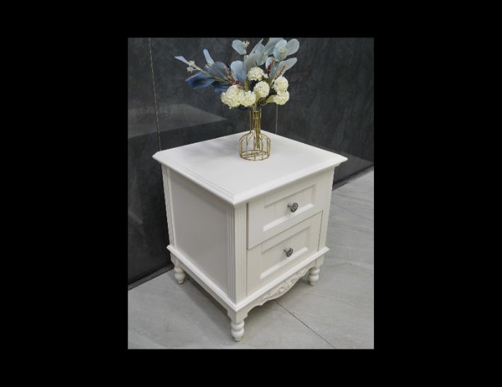 二手 歐式白色 床邊櫃 床頭櫃 矮櫃 櫥櫃 置物櫃