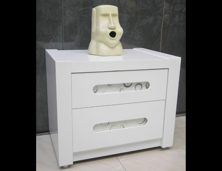 二手 床頭櫃 白色 58公分 床邊櫃 矮櫃 置物櫃 