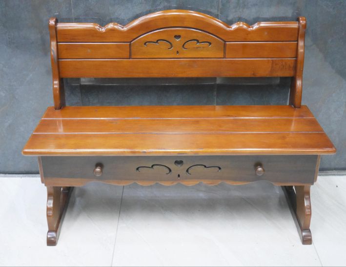 二手 鄉村風實木 114公分 餐椅 玄關椅 長凳 等候椅 