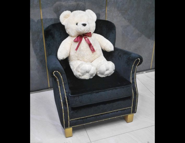 二手 黑色 布沙發 單人沙發 主人椅 休閒椅 洽談沙發 