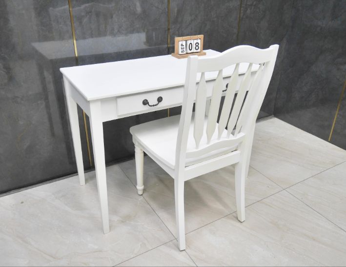 二手 書桌椅 白色 100公分 電腦桌椅 鏡台桌椅
