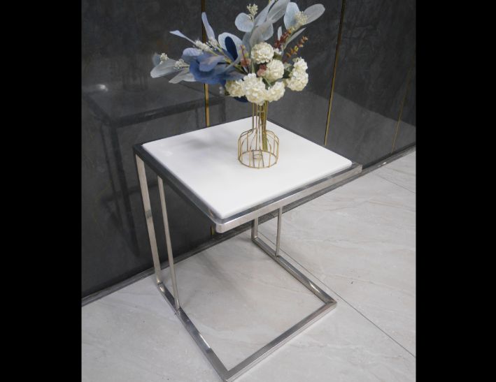 二手 邊桌 白色 43公分 矮桌 小茶几 沙發桌 置物桌