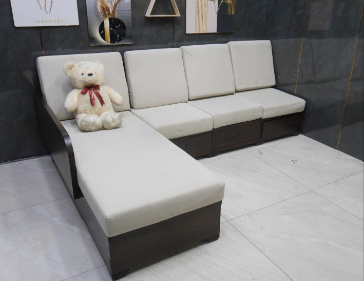 二手 L型沙發 胡桃色 245公分 布沙發 客廳沙發