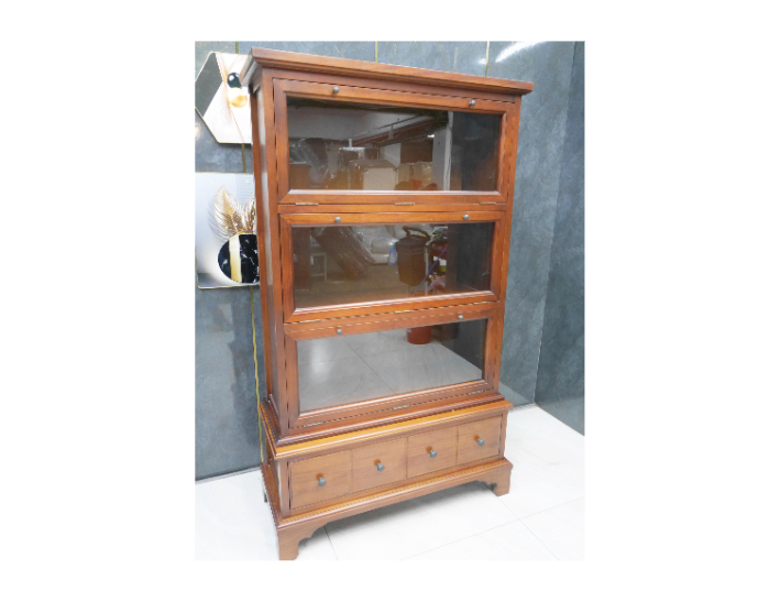 二手 美式實木 109公分 展示櫃 玻璃櫃 櫥櫃 酒櫃