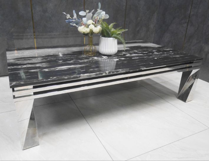 二手 黑色石面 150公分 茶几 客廳桌 沙發桌 置物桌