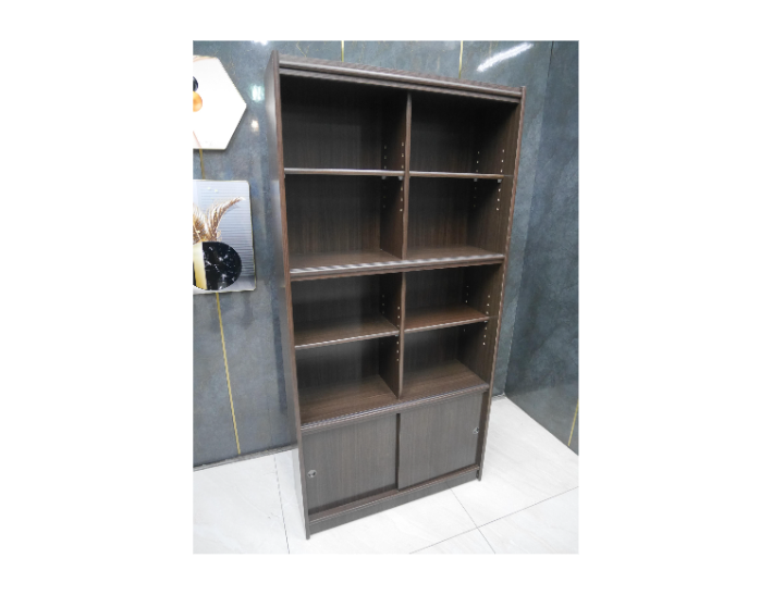 二手 書櫥 胡桃色 84公分 書櫃 客廳櫃 擺飾櫃 邊櫃