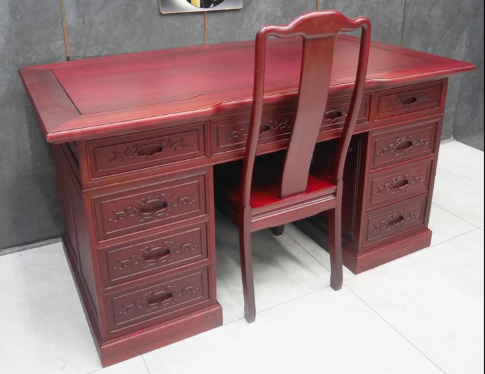 二手 花梨木全實木 5尺 主管桌 辦公桌 電腦桌 書桌