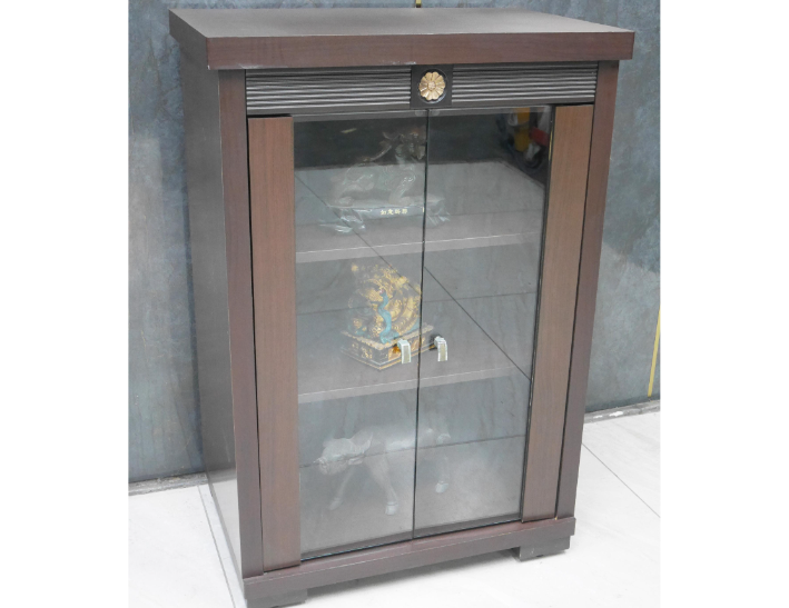 二手 展示櫃 胡桃色 2尺 高低櫃 玻璃櫃 櫥櫃 置物櫃