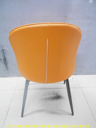 庫存出清設計款橘色餐桌椅 咖啡椅 休閒椅 洽談椅 會客椅 等候椅 接待椅 吃飯椅 4
