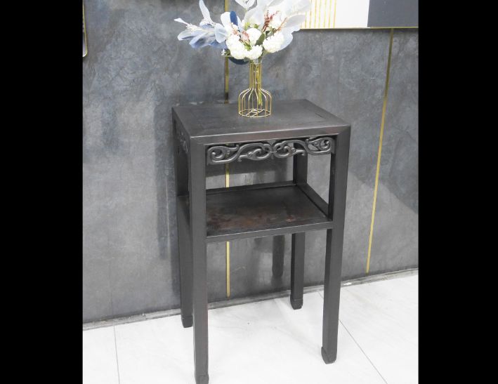 二手 花台 仿古實木 45公分 花架 邊架 置物架 