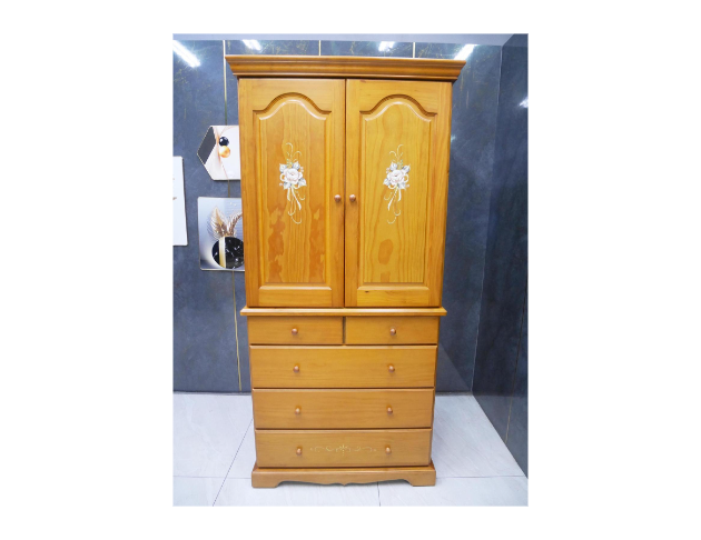 二手 衣櫃 鄉村風 實木衣櫃 單人衣櫥 櫥櫃 收納櫃