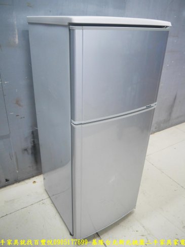 二手國際牌130公升銀色無霜設計雙門冰箱 廚房冰箱 中古冰箱 中古電器 家庭冰箱有保固 2