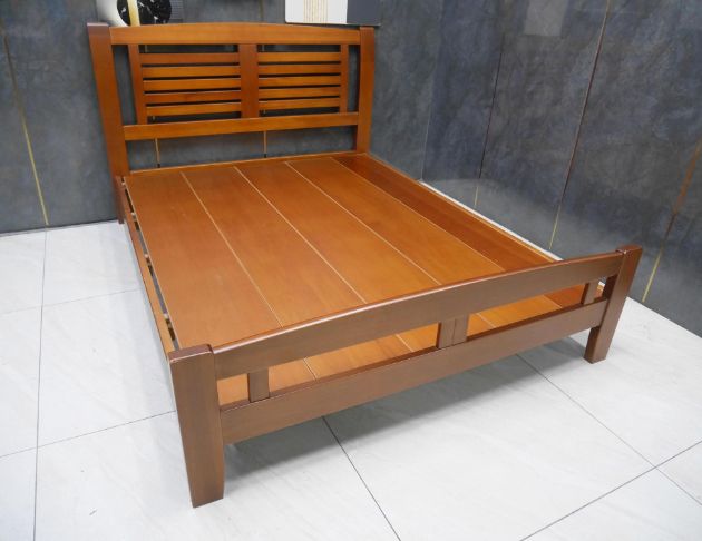 二手 床架 柚木色 5尺 雙人床組 標準雙人 五尺床台