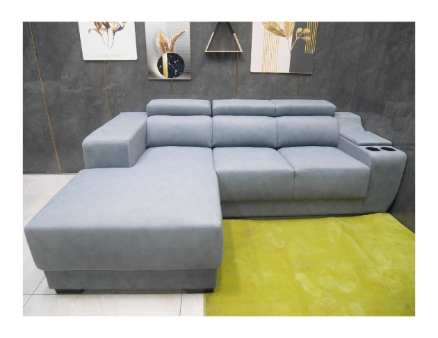 限量出清 沙發 貓抓布 藍灰色 五金 三人 客廳沙發