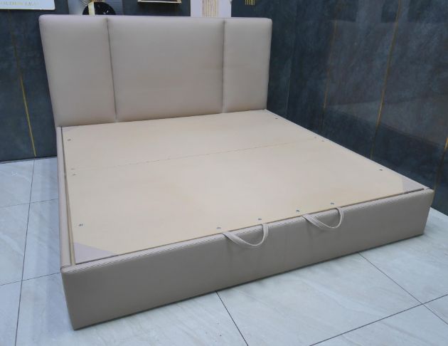 二手 床架 卡其色 6尺 雙人加大床組 床台 正掀床架