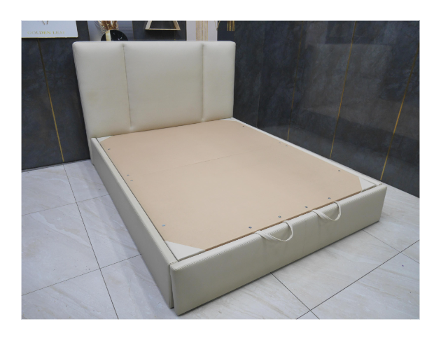 二手 床架 卡其色 5尺 掀床組 雙人床台 收納床