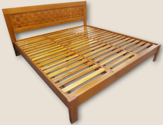 二手 床架 柚木 6尺 雙人加大床組 全實木床架 床台