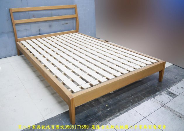 二手原木色4尺單人加大床架 單人床組 中古床架 單人床台 套房床架 2