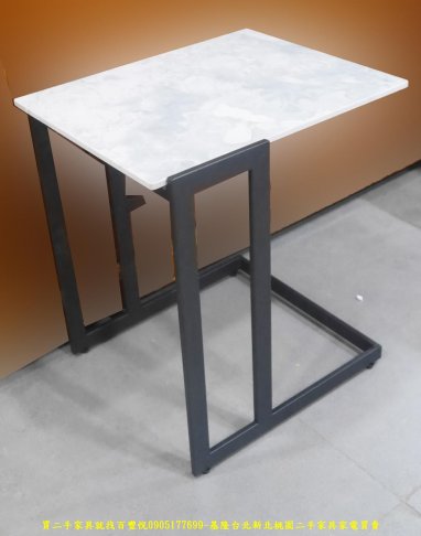 限量新品設計款46公分岩板茶几 邊桌 置物桌 電話桌 矮桌 客廳桌 擺放桌 3