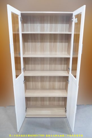 限量新品北歐風80公分對開書櫃 書架 置物櫃 收納櫃 邊櫃 客廳櫃 高低櫃 2