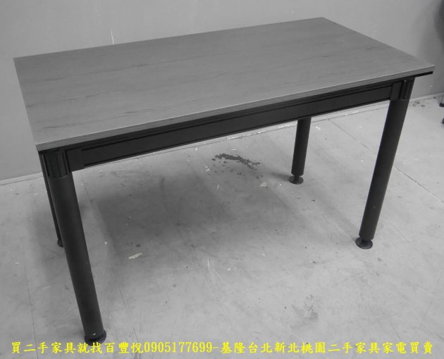 二手灰色120公分餐桌 工作桌 洽談桌 辦公桌 置物桌 飯桌 2