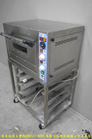 二手 營業用 白鐵 一層半 電烤箱 220V 有燈 營業用烤箱 烤爐 中古電器 3