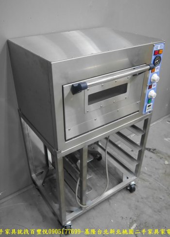 二手 營業用 白鐵 一層半 電烤箱 220V 有燈 營業用烤箱 烤爐 中古電器 4