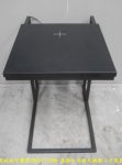 二手 黑色 皮革 無線充電 邊桌 置物桌 沙發桌 矮桌 床邊櫃 扶手桌 雜誌架 書報架