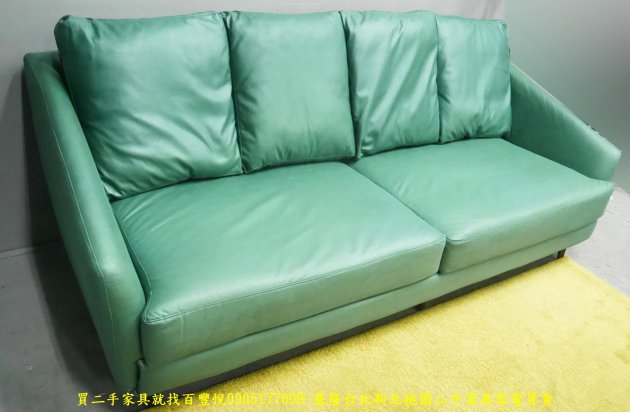 二手 精品 科技布 綠色 三人沙發 會客沙發 客廳沙發 接待沙發 等候沙發 休閒沙發 2