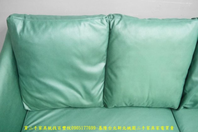 二手 精品 科技布 綠色 三人沙發 會客沙發 客廳沙發 接待沙發 等候沙發 休閒沙發 3