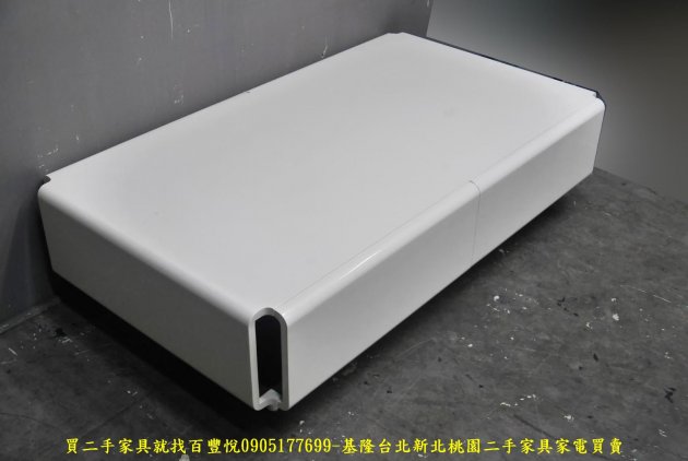 二手 鋼琴烤漆 白色 140公分 沙發桌 矮桌 置物桌 客廳桌 茶几 泡茶桌 2