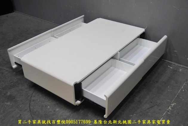二手 鋼琴烤漆 白色 140公分 沙發桌 矮桌 置物桌 客廳桌 茶几 泡茶桌 4