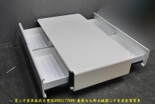 二手 鋼琴烤漆 白色 140公分 沙發桌 矮桌 置物桌 客廳桌 茶几 泡茶桌 5