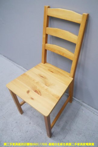 二手餐椅 原木色 42公分 吃飯椅 等候椅 接待椅 電腦椅 寫字椅 書桌椅 2