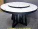 二手餐桌 設計款 石面 4尺 圓形 伸縮 吃飯桌 邊桌 圓桌 伸展桌