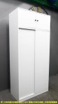 二手衣櫃 白色 101公分 對開門 衣櫥 房間櫃 櫥櫃 置物櫃 單人衣櫃 收納櫃 儲物櫃 邊櫃
