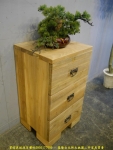 限量新品復古老柚木實木3抽置物櫃 收納櫃儲物櫃抽屜櫃