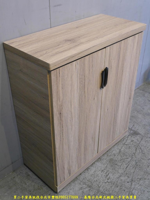 限量新品木紋色80公分雙門對開鞋櫃 收納櫃儲物櫃置物櫃玄關櫃 3