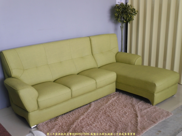 限量新品貓抓皮綠色250公分L型沙發 客廳沙發 辦公沙發 休閒沙發 民宿沙發 3