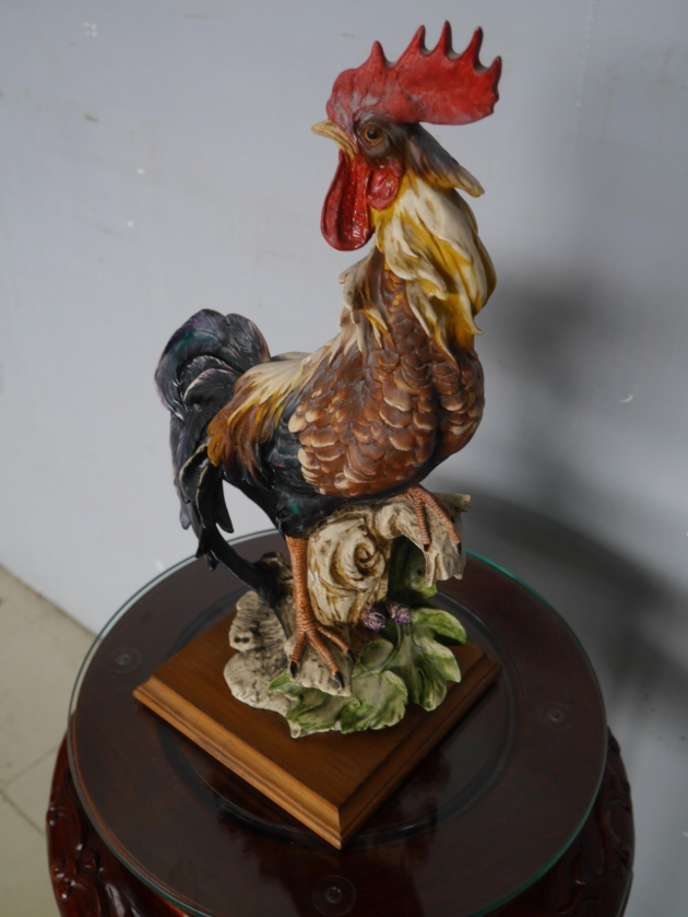 二手彩繪木雕公雞擺飾品 吉祥如意藝術品 風水擺件 5
