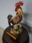 二手彩繪木雕公雞擺飾品 吉祥如意藝術品 風水擺件