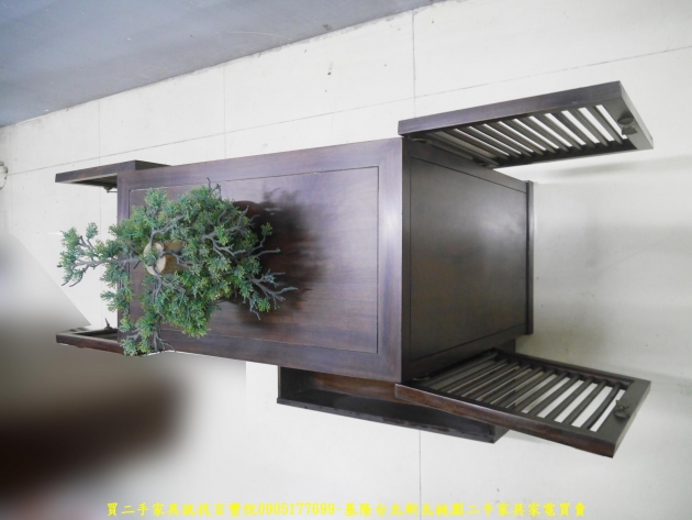 二手玄關櫃二手花架頂級紫檀木全實木76公分雙面櫃 儲物櫃 菜櫥 櫥櫃 5
