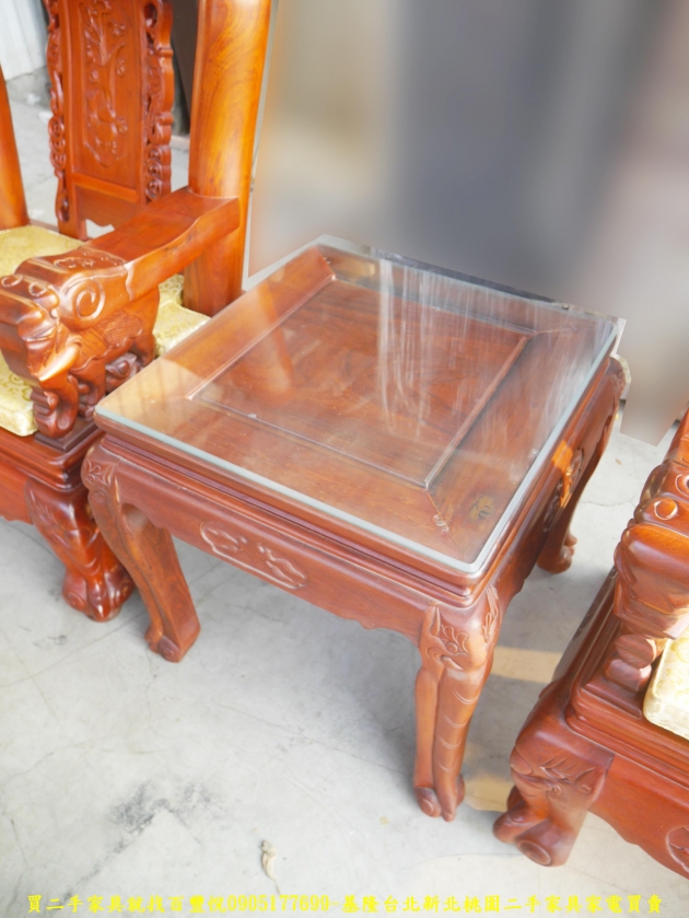 越南花梨木頂級戰國十件組實木組椅 超粗骨原價65萬 客廳組椅 4