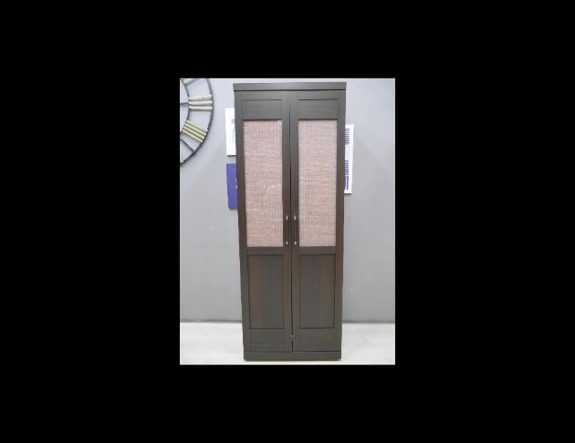 二手 衣櫥 胡桃色 74公分 對開衣櫃 收納櫃 置物櫃