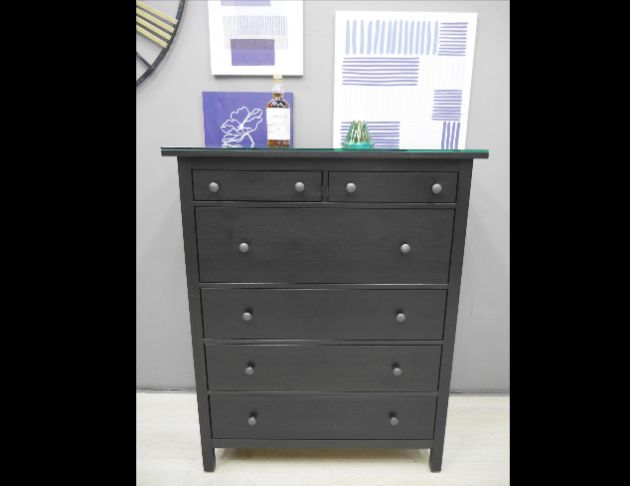 二手 斗櫃 簡約風 黑色 抽屜櫃 收納櫃 置物櫃 櫥櫃