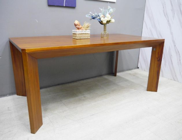 二手 咖啡桌 優渥實木 6尺 柚木餐桌 會客桌 接待桌 