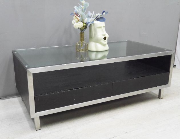 二手 茶几 黑色 4尺 沙發桌 客廳桌 置物桌 矮桌