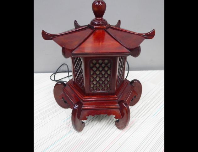 二手 紅木實木六角燈 台燈 客廳燈 擺飾燈 仿古家具