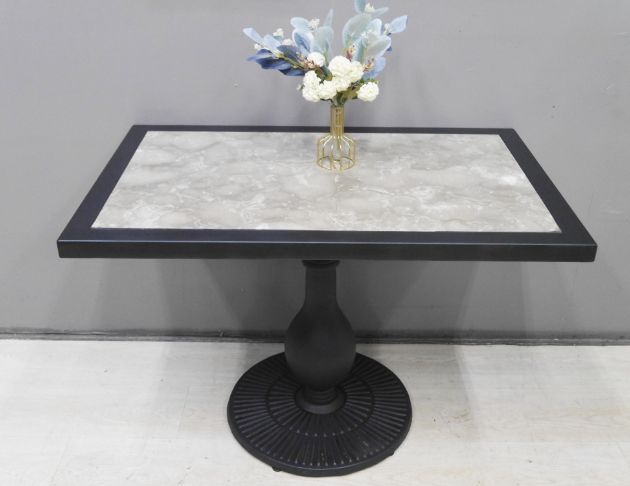二手 餐桌 黑色 110公分 石面 戶外桌 咖啡桌