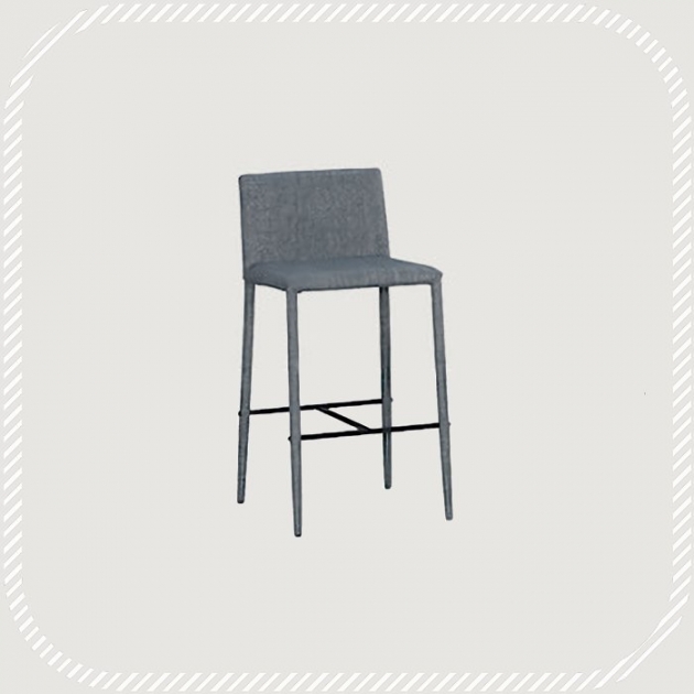 新品出清40公分灰色布質高腳椅 吧台椅 洽談接待會客椅 1